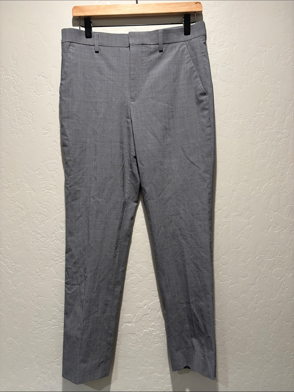 Express Men's Light Gray Dress Pants - Slim Tailored Fit
